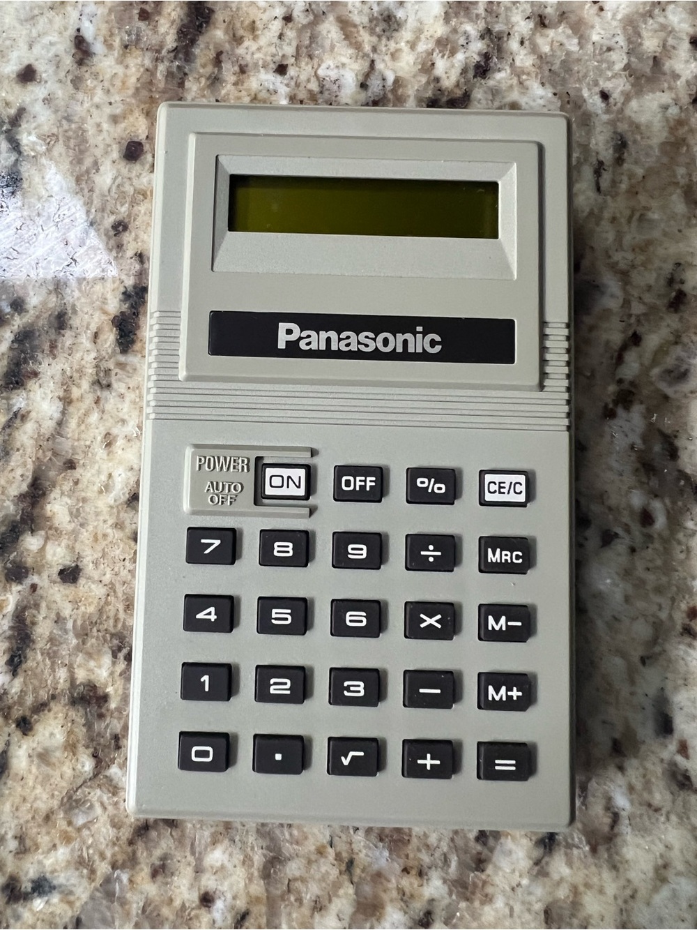 Vintage Panasonic Gray Vintage Portable Calculator JE836OU